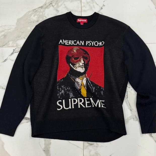 슈프림 아메리칸 사이코 니트 스웨터 블랙