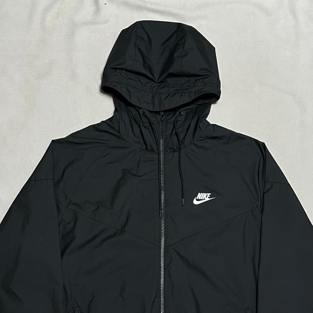 L 나이키 블랙 후드 바람막이