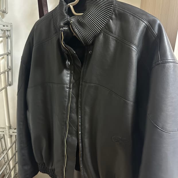Vintage leather biker jacket