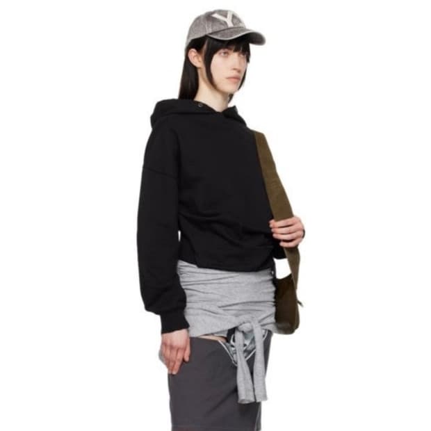 Open Yy Deconstructed Hoodie Black