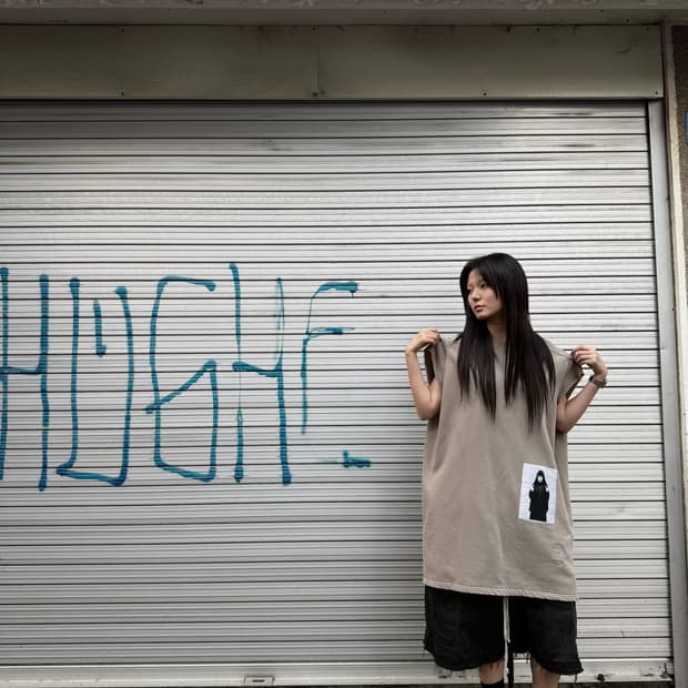 릭오웬스 다크쉐도우 코튼 패치 슬리브리스