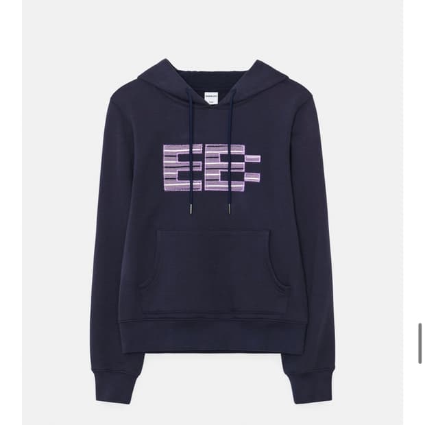 엔조블루스 픽셀 로고 클럼피 후디 Navy