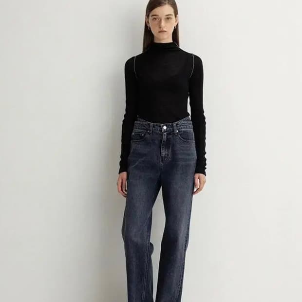 르(Le) 더블 웨이스트 데님