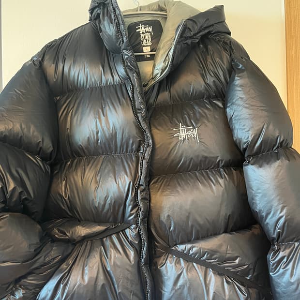 스투시 다운 파카 마이크로 립스탑 팬텀 블랙