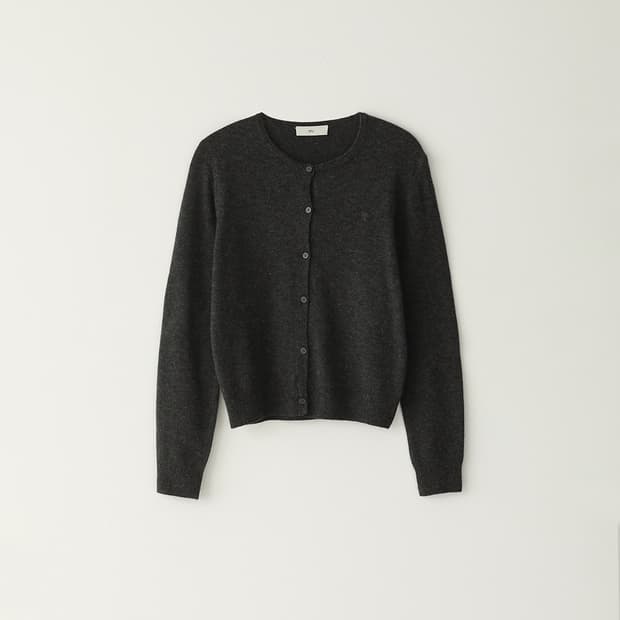 tetu 캐시미어 가디건 차콜