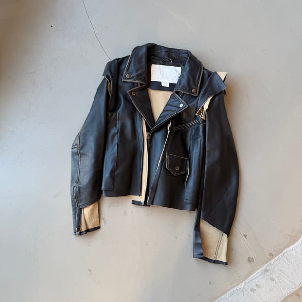 메종 마르지엘라 x H&M 바이커 레더 자켓