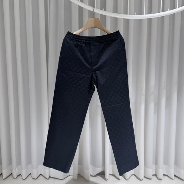 (A+/46) / 구찌 GG자카드 코튼 개버딘 블랙 팬츠