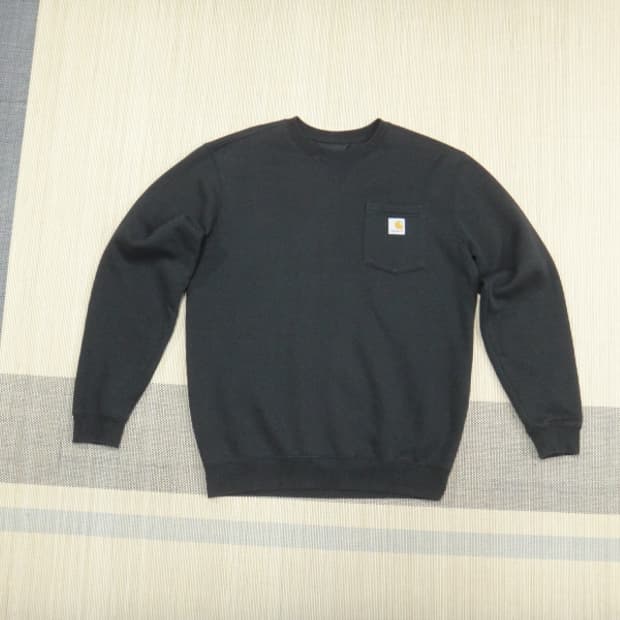 (M) 칼하트WIP 남성 기모안감 포켓 크루넥 티셔츠