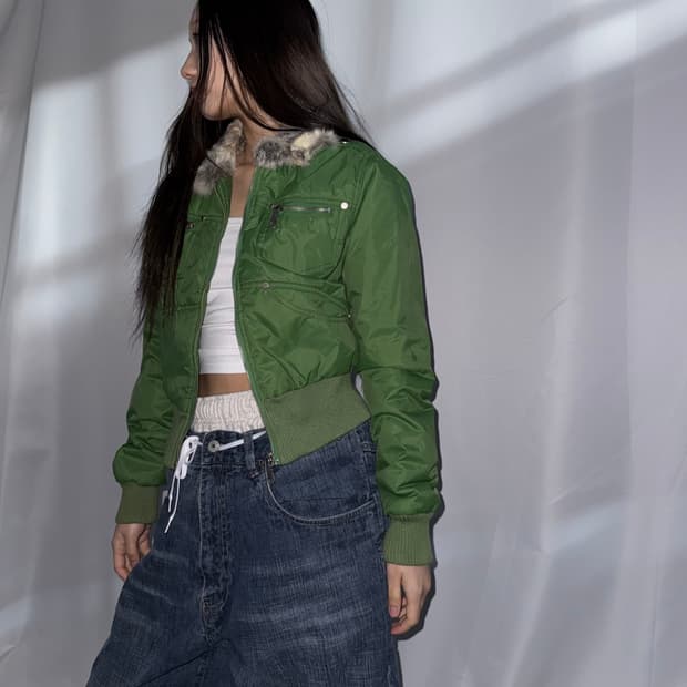 빈티지 포카가 봄버자켓 