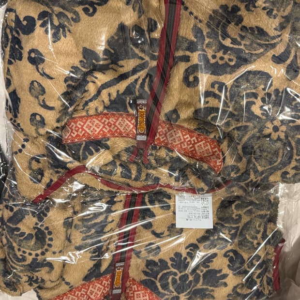 (3,5)캐피탈 다마스크 패턴 플리스 집 블루존 베이지 캐피탈 후리스