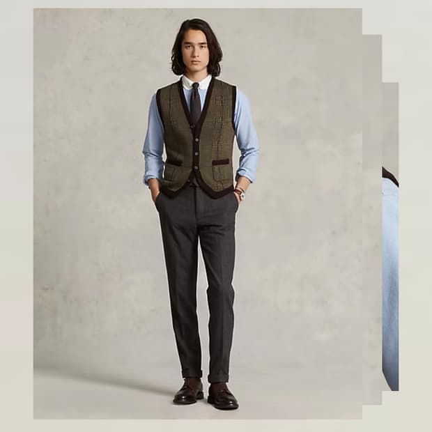 (미착용) 폴로 글렌 플래드 울 베스트/ m