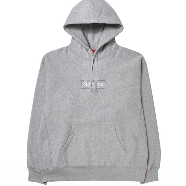 [L] 슈프림 24fw 박스로고 후드 헤더 그레이