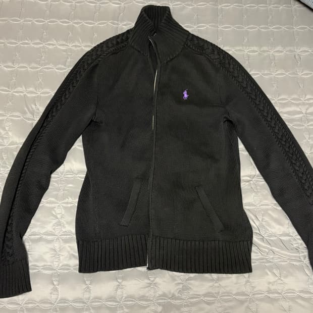 폴로 랄프로렌 꽈배기 니트 집업