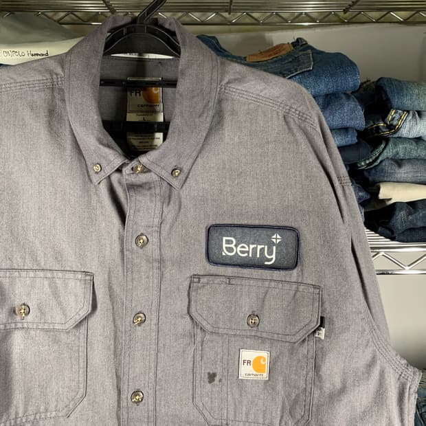 [L] 칼하트 FR 워크셔츠 그레이