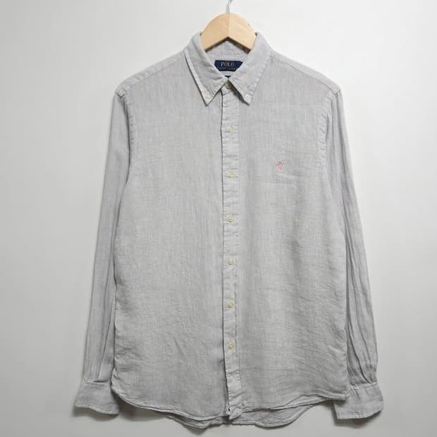 95 POLO 폴로 랄프로렌 린넨 셔츠 그레이
