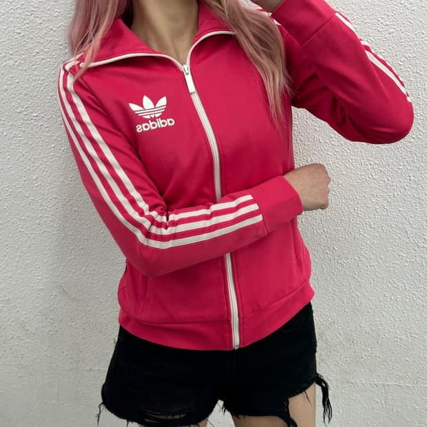 아디다스 유로파 화이트라인 핑크 트랙탑 90