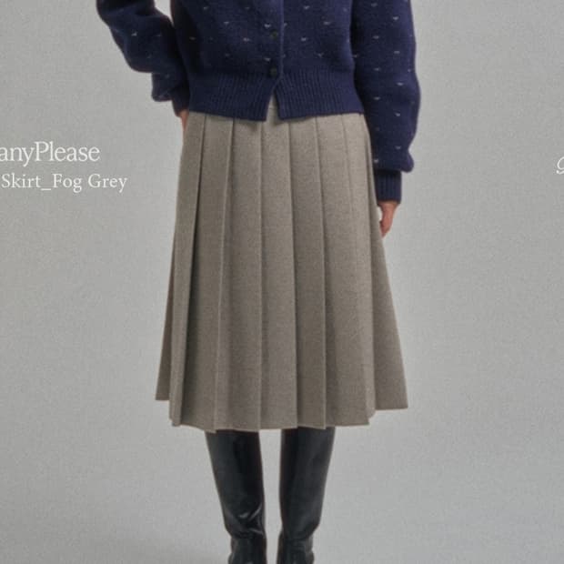 망고매니플리즈 elize pleats skirt S