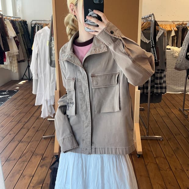 켈빈 베이지 포켓 자켓