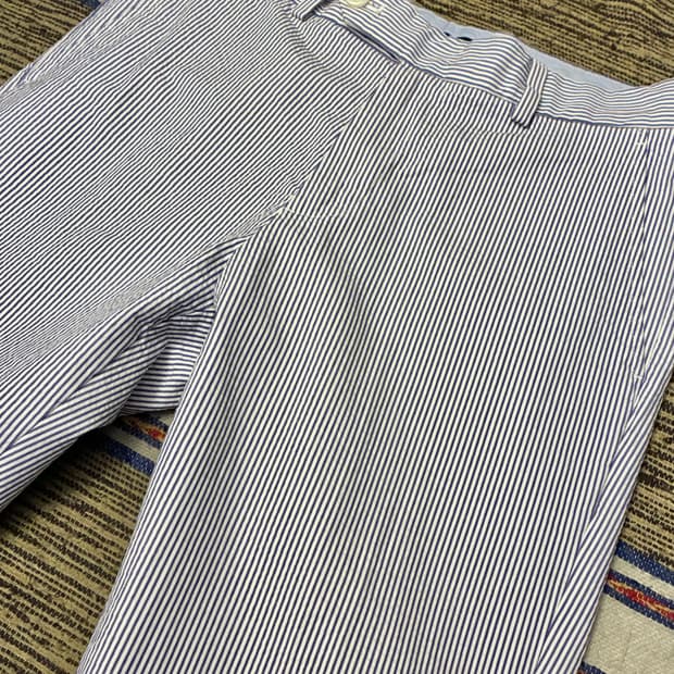 (30)브룩스브라더스 스트라이프 코튼 시어서커 팬츠 