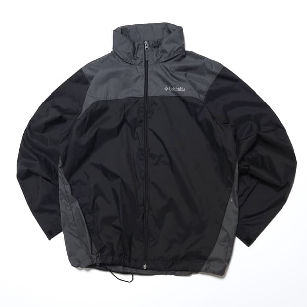 컬럼비아 나일론쉘 고프코어 바람막이 자켓 블랙그레이