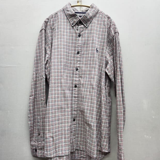 헤지스 로고 멀티컬러 체크 셔츠110(XL)