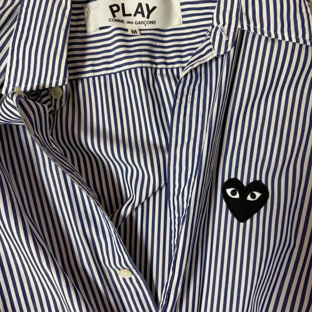꼼데 스트라이프셔츠
