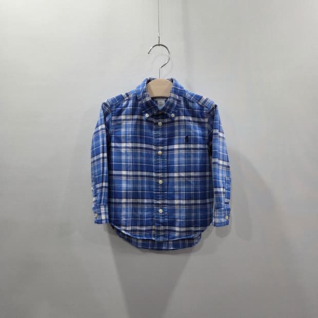 폴로랄프로렌 키즈 버튼다운 체크셔츠 24M