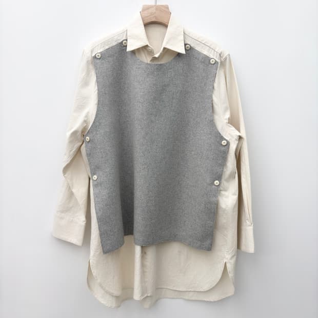 THE TYPESETTER SHIRT IVORY/STONE