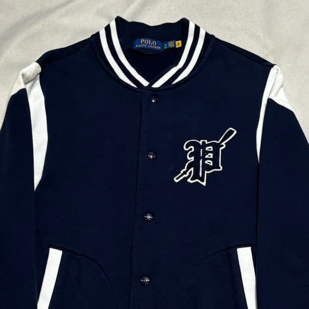 M 폴로랄프로렌 플리스 베이스볼 자켓