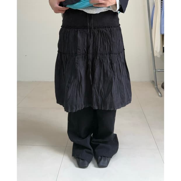 빈티지 스웨이드 스커트