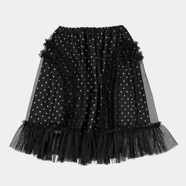 생긴스튜디오 러플 도트 샤스커트