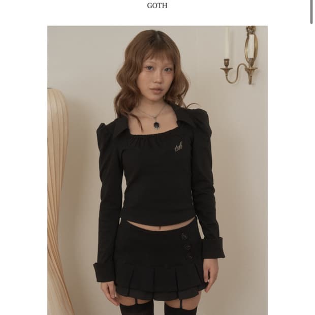 Toh 돌리 블라우스 고스 블랙 Dolly blouse GOTH