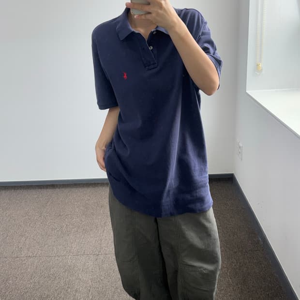 Polo 폴로 레드포니 네이비 카라 반팔