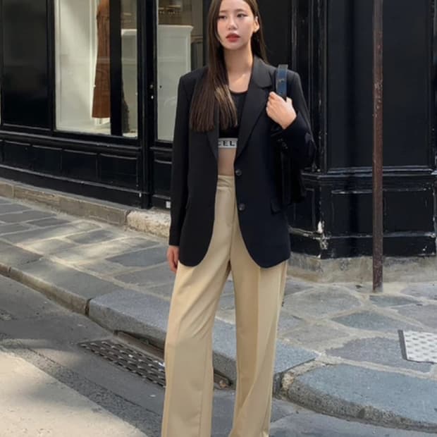 후기 1800개! 원로그 원턱슬랙스 베이지컬러