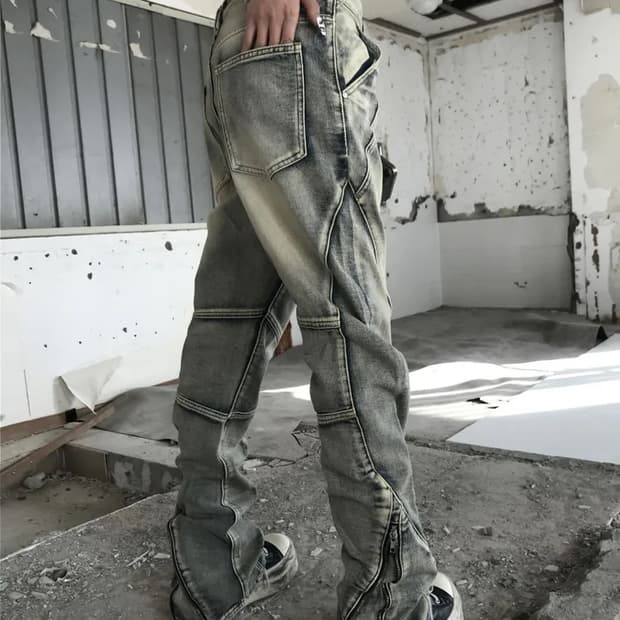 KYOIII GRIND ZIP CARGO PT 쿄이 새깅 데님 팬츠