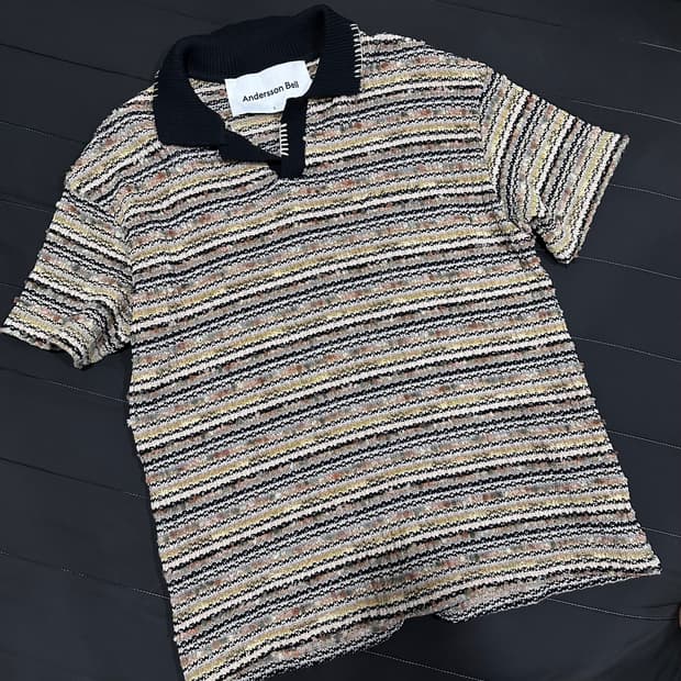 엔더슨벨 부클카라니트반팔-L