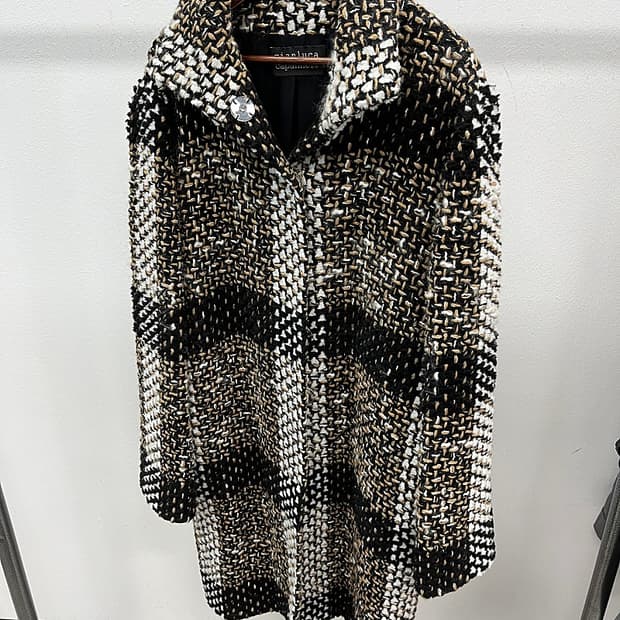 여) 지안루카 카페놀로 트위드 니트코트 