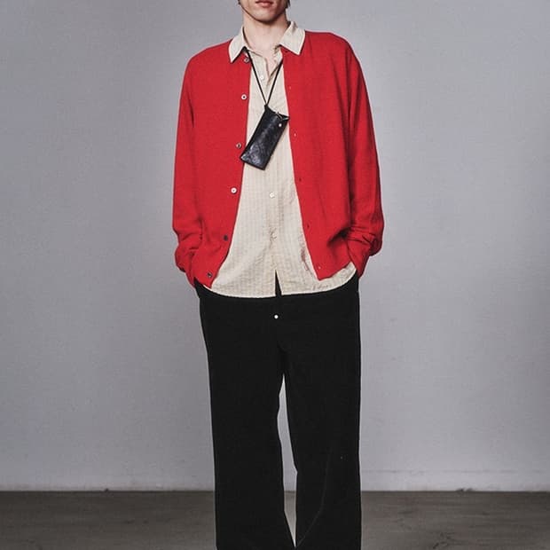 아트이프액츠 울가먼트 라운드 넥 가디건 레드 XL