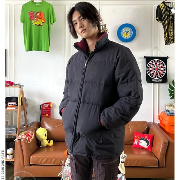 80-90s marie claire Moleskin Down Parka