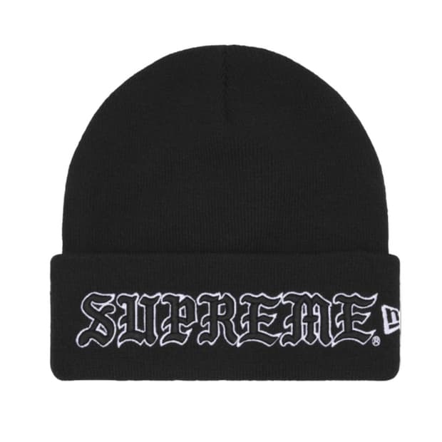 슈프림 Supreme New Era Old English Beanie