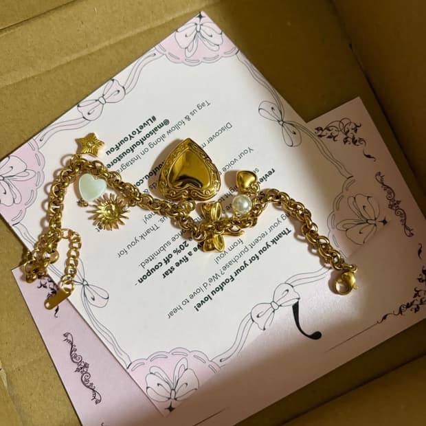 Masion foufou Jill Heart Locket Bracelet