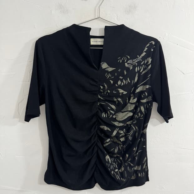 oriental shirring top