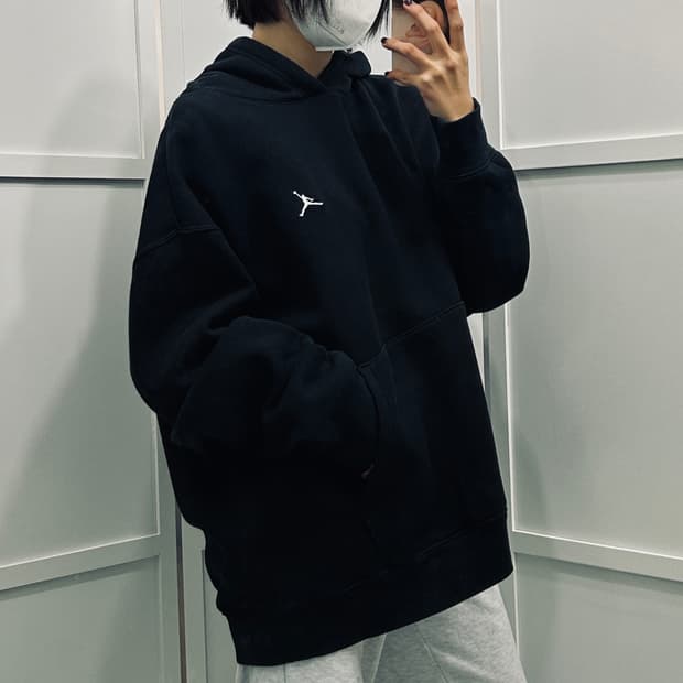 조던 블랙 루즈핏 후드티 상품이미지1