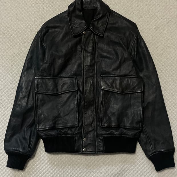 ZARA 자라 웨스턴 무드 램스킨 양가죽 A-2 레더 자켓(100~)