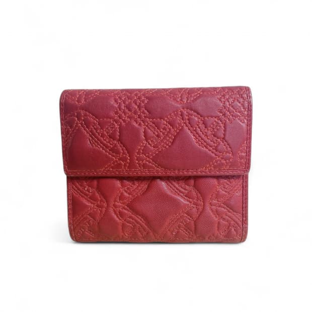 비비안 웨스트우드 로고 패턴 엠보싱 지갑