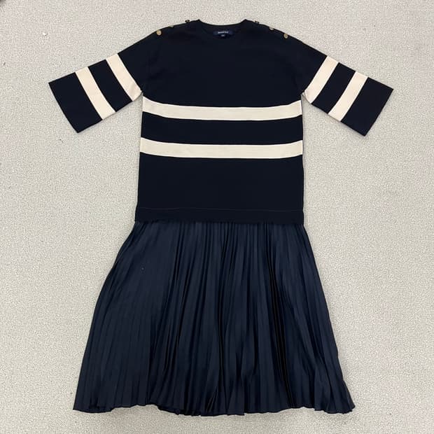 90 빈폴 여성 모 니트 플리츠 원피스 0122M1