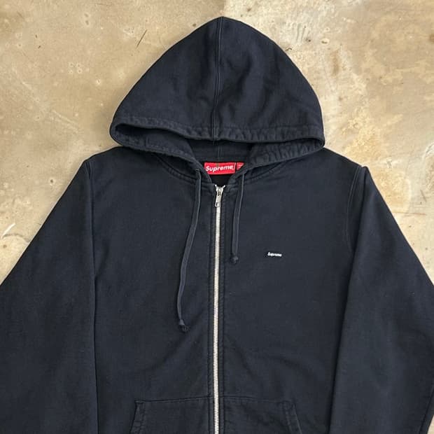 슈프림 블랙 후드집업