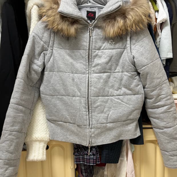 핑키앤다이안 그레이 후드자켓 갸루