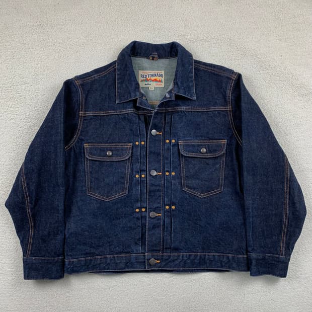 레드 토네이도 타입2 셀비지 데님 트러커 자켓