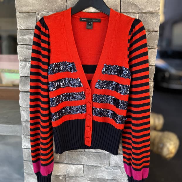 새상품 Marc by Marc Jacobs 스트라이프 가디건 XS(44,